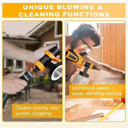 700W HVLP Paint Sprayer, Multi-Nozzle & Pattern, Easy to Clean for Furniture, Fence & More